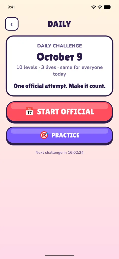 Daily challenge
